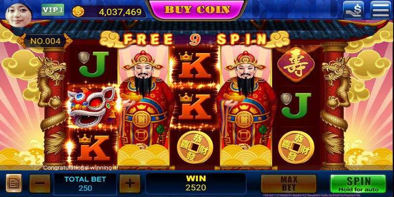 Giao diện tựa game nổ hũ thần tài