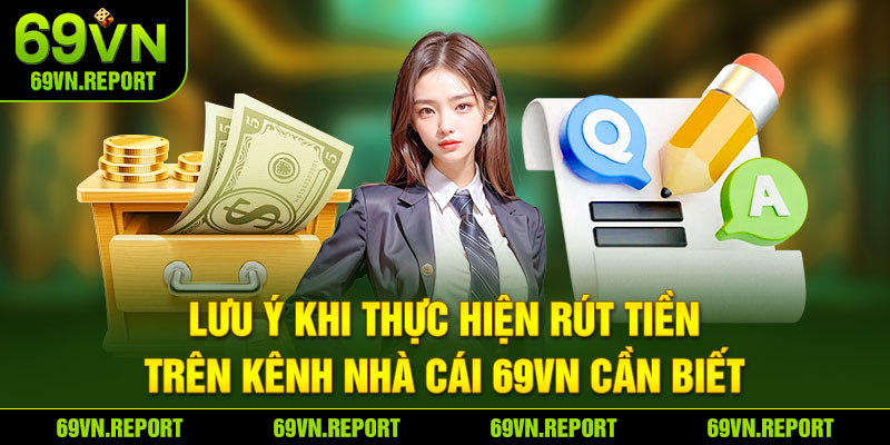 Lưu ý khi thực hiện rút tiền trên kênh nhà cái 69VN cần biết